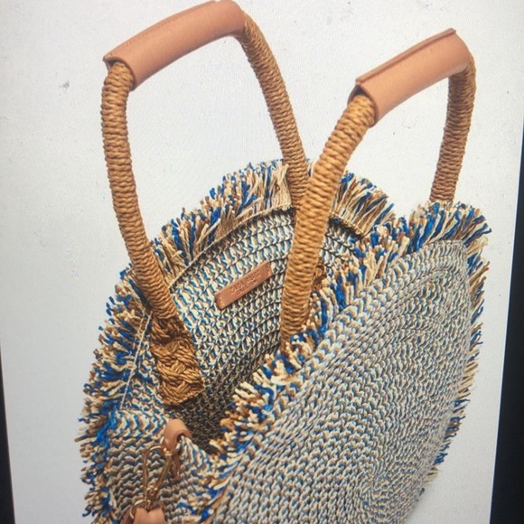 New Zara Round Woven Basket Rattan Cross Body - Picture 5 of 9